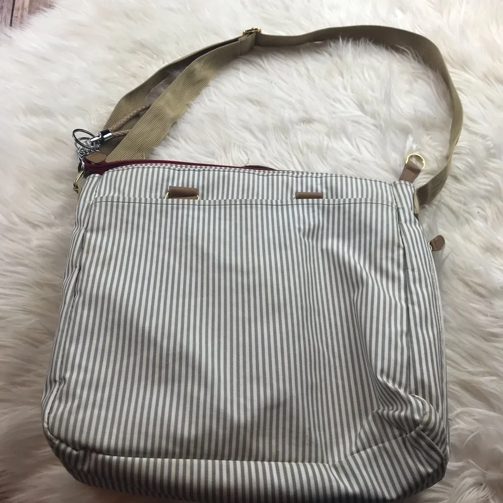 Skip Hop striped diaper bag